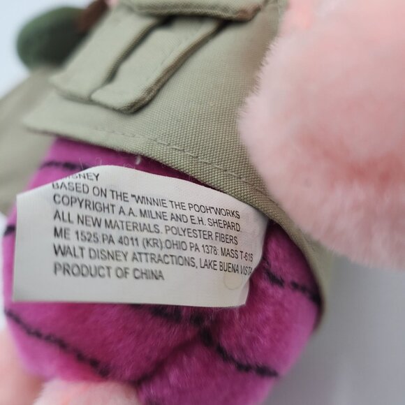 Walt Disney World Winnie The Pooh Plush Safari Piglet Plush Animal Kingdom - Picture 7 of 9